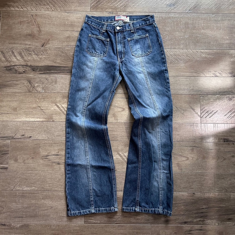 Vintage Y2K Old Navy Mid Rise Womens Bootcut Dark Wash Denim Jeans Size 28